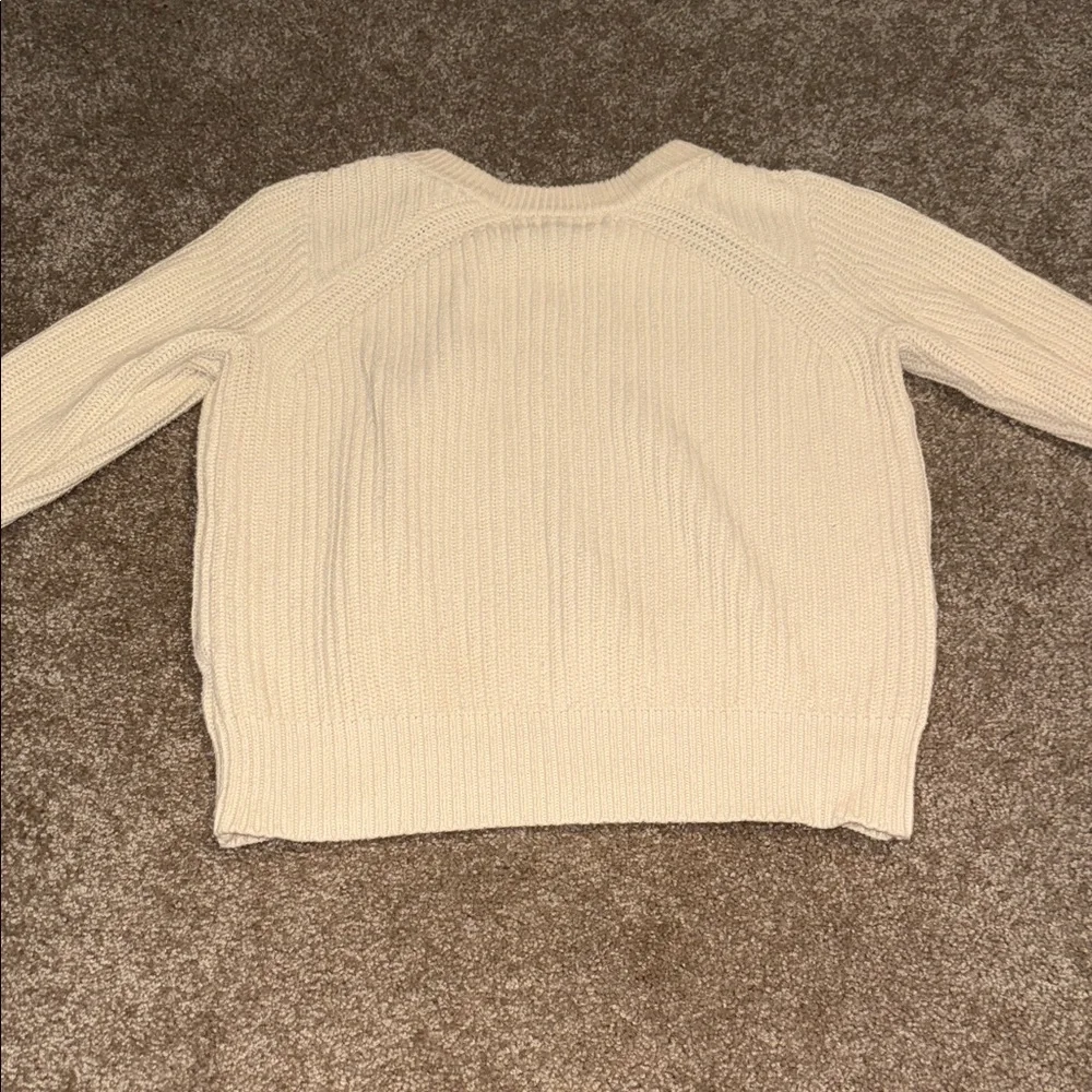 J. Crew Cream Button-Accent Sweater - size XXS. E